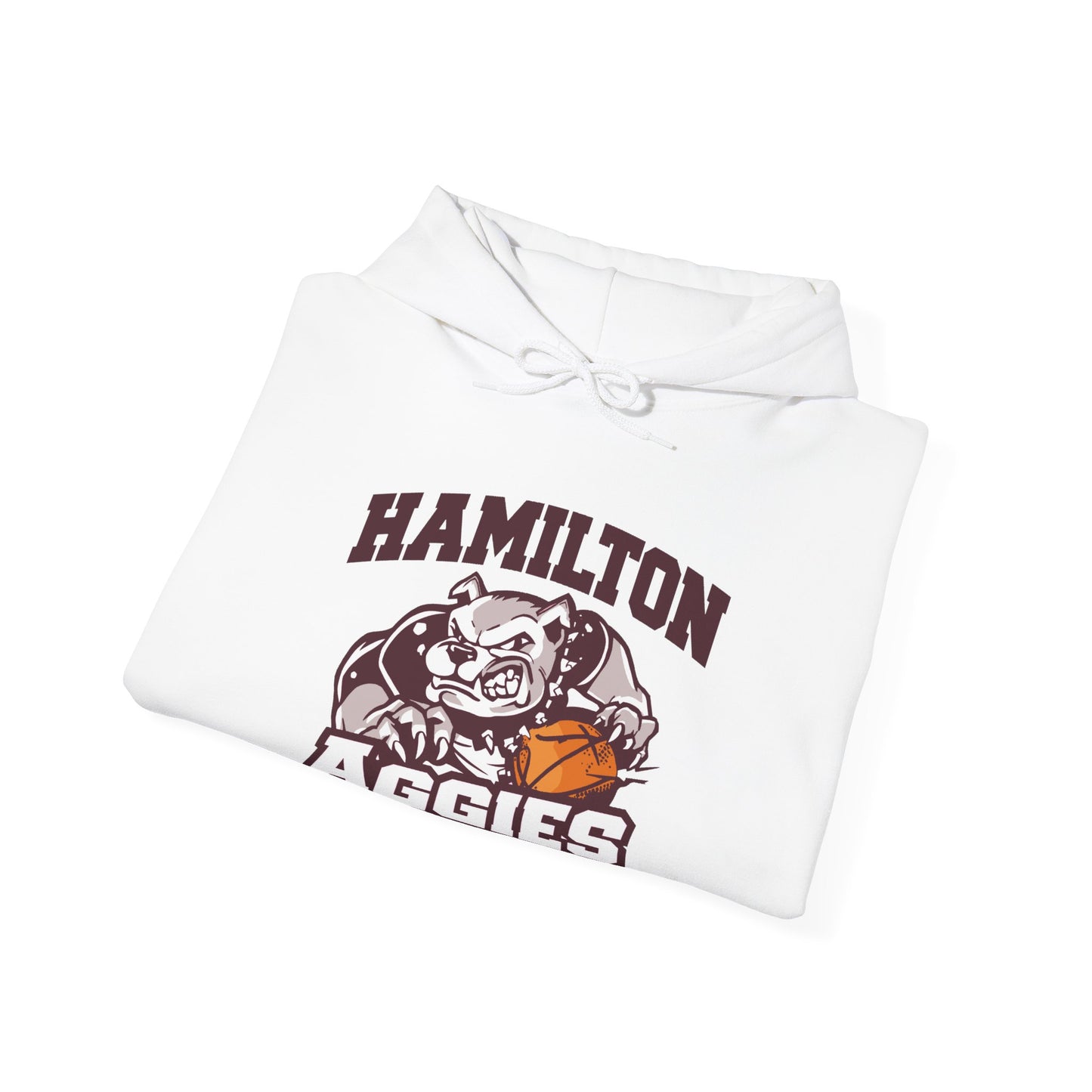 Adult Hoodie Sweatshirt \ Hamilton Aggies Basketball \ HABB1
