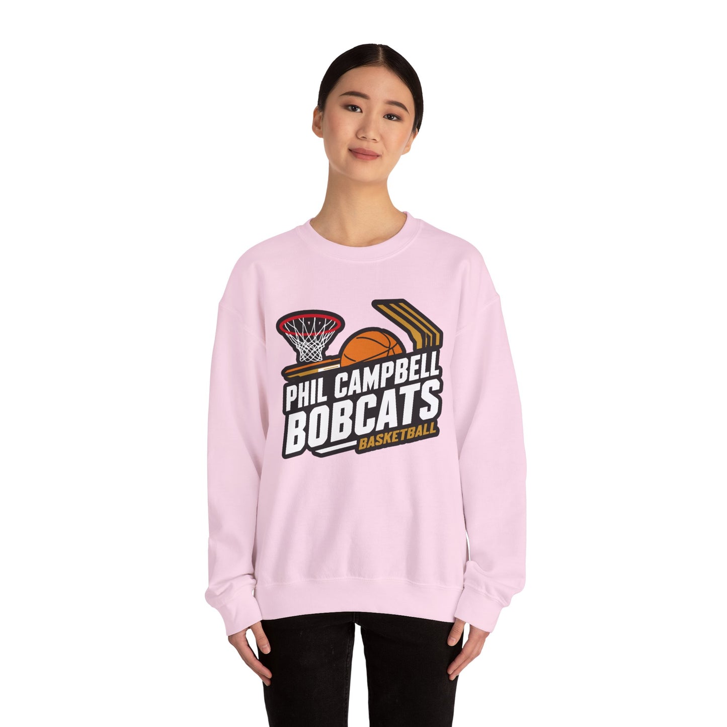 Adult Crewneck Sweatshirt \ Phil Campbell Bobcats Basketball \ PCBBK1