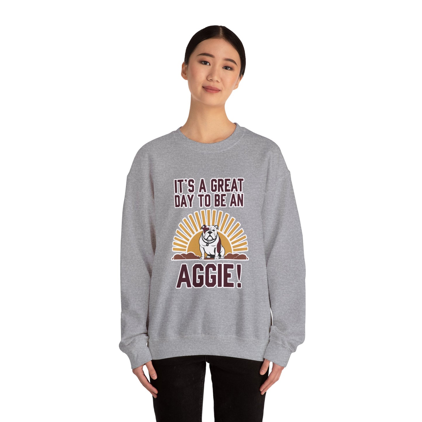 Adult Crewneck Sweatshirt \ It's a Great Day to be a Aggie! \ GDA4