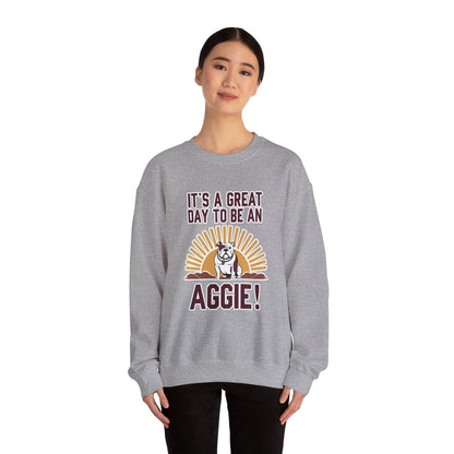 Adult Crewneck Sweatshirt \ It's a Great Day to be a Aggie! \ GDA4