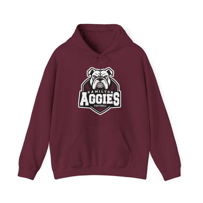 Adult Hoodie Sweatshirt \ Hamilton Aggies Football \ HAF2