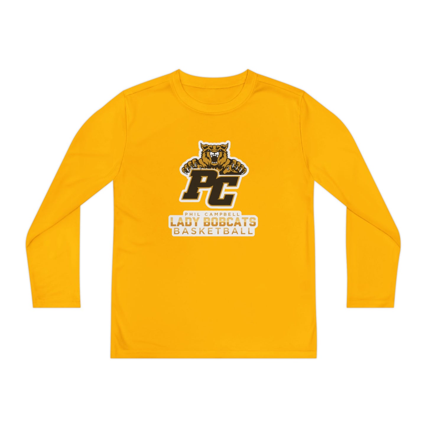 Youth Long Sleeve Tee \ Phil Campbell Bobcats Basketball \ PCBBKG1