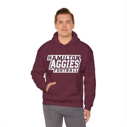 Adult Hoodie Sweatshirt \ Hamilton Aggies Football \ HAF1