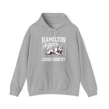 Adult Hoodie Sweatshirt \ Hamilton Aggies Cross-Country \ HCC2