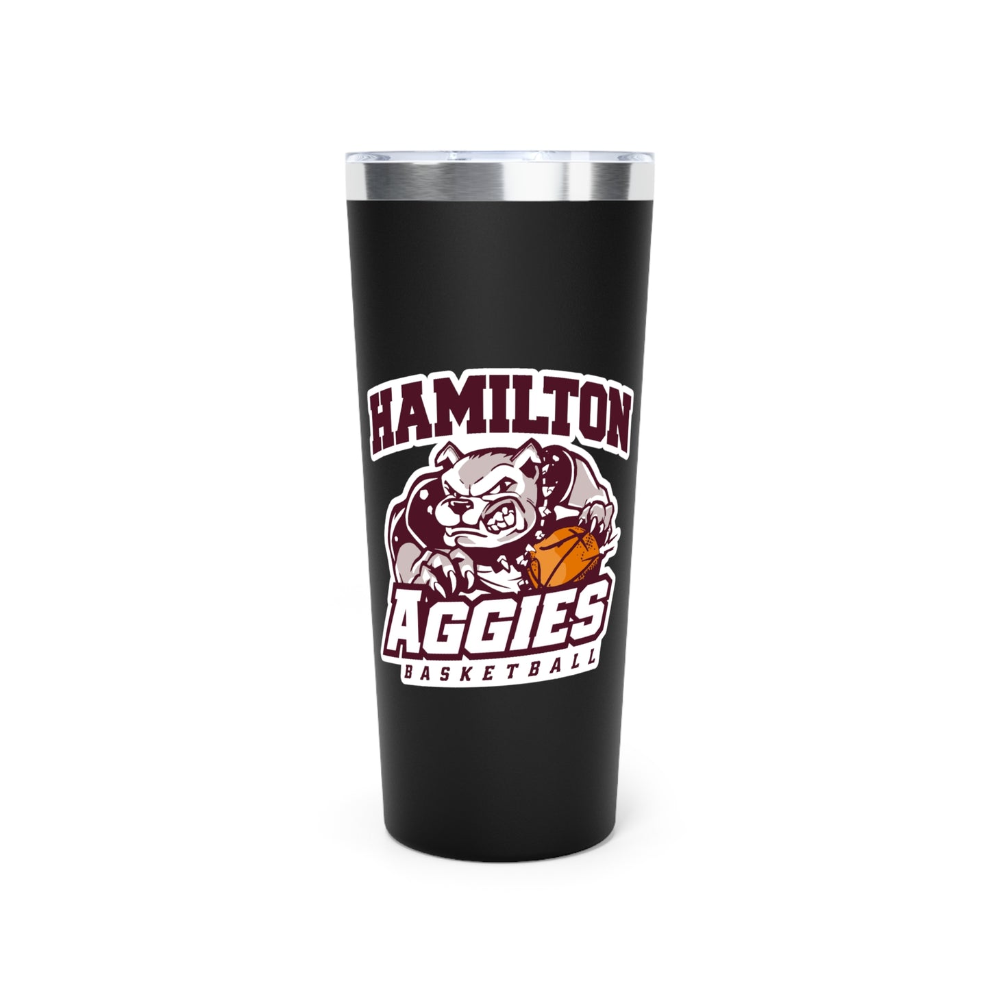 22oz Copper Insulated Tumbler \ Hamilton Aggies Basketball \ HABB1