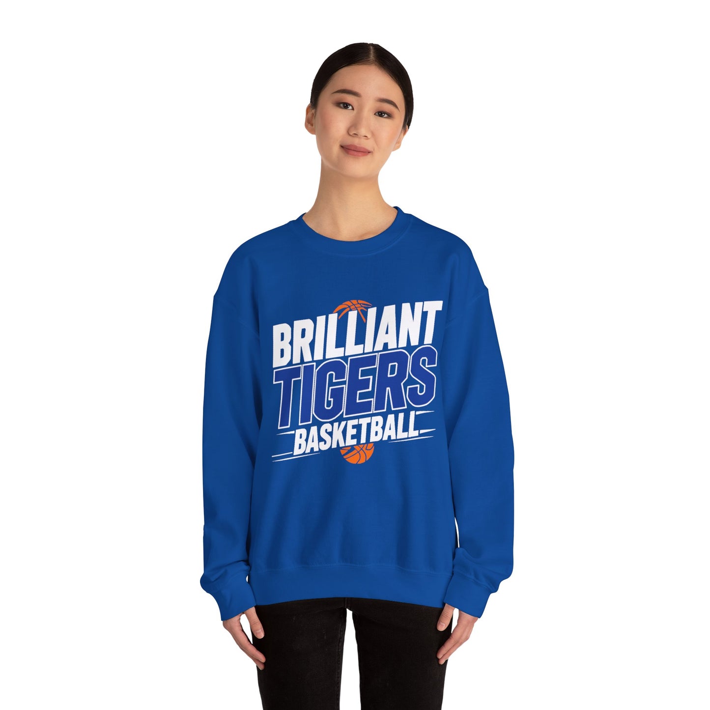 Adult Crewneck Sweatshirt \ Brilliant Tigers Basketball \ BTBK1