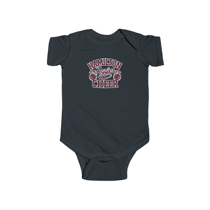 Short Sleeve Baby Bodysuit \ Hamilton Aggies Cheer \ Style HAC2