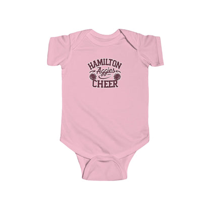 Short Sleeve Baby Bodysuit \ Hamilton Aggies Cheer \ Style HAC2