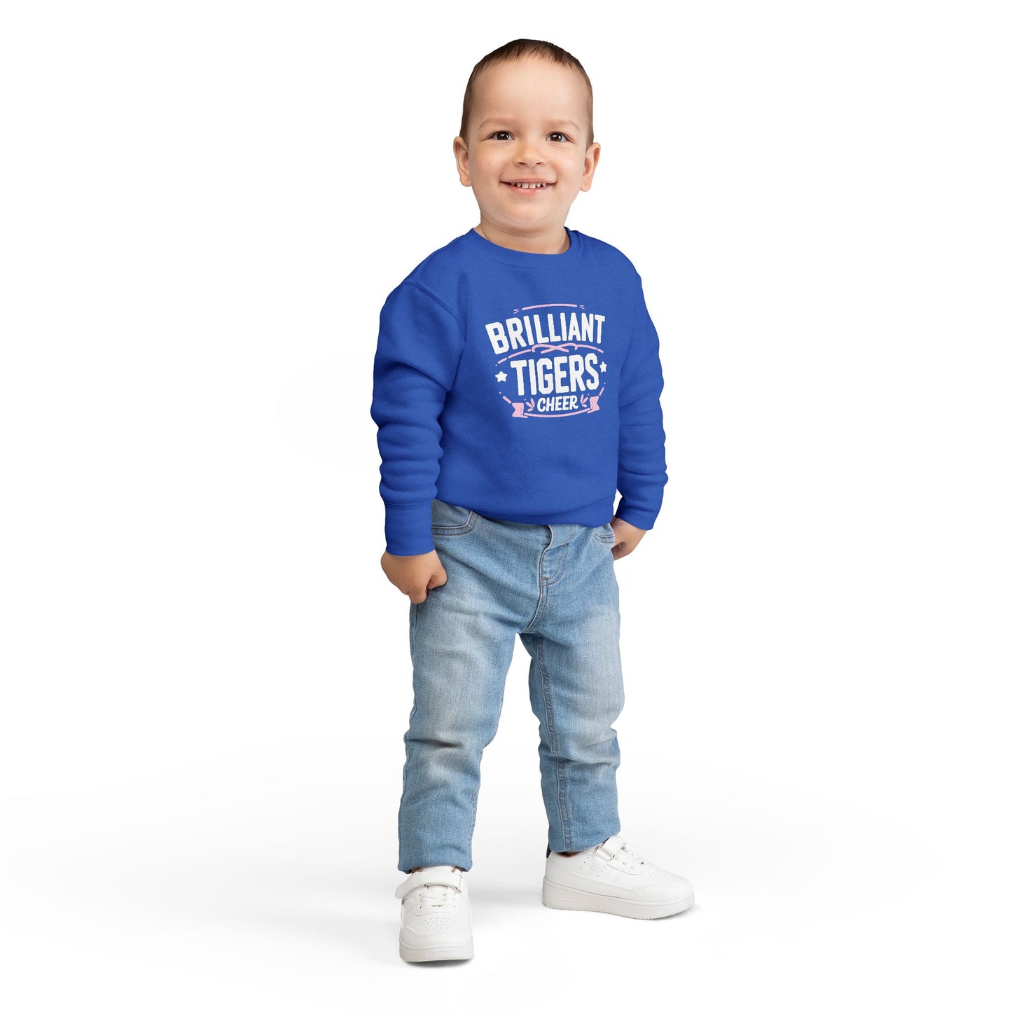 Toddler Crewneck Sweatshirt \ Brilliant Tigers Cheer \ BTC2