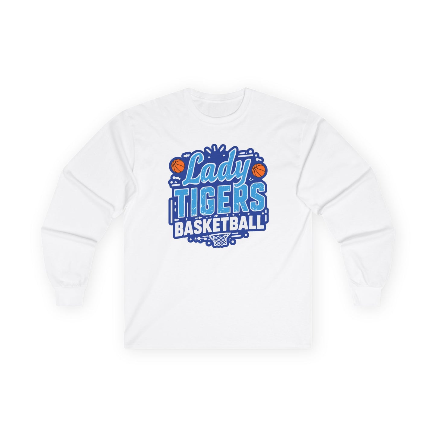 Adult Long Sleeve Tee \ Brilliant Tigers Basketball \ BTBKG1