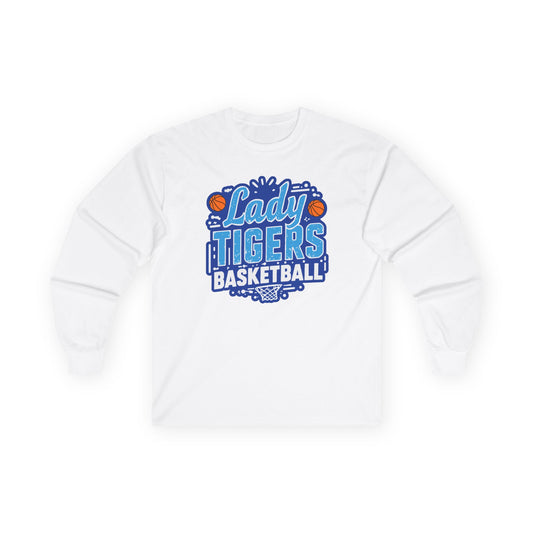 Adult Long Sleeve Tee \ Brilliant Tigers Basketball \ BTBKG1