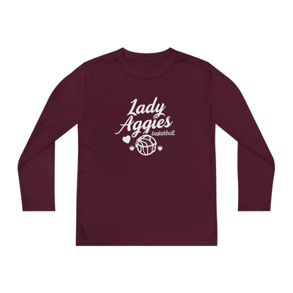 Youth Long Sleeve Tee \ Hamilton Aggies Basketball \ HABBG2