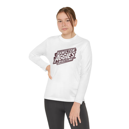 Youth Long Sleeve Tee \ Hamilton Aggies Wrestling \ HAW1