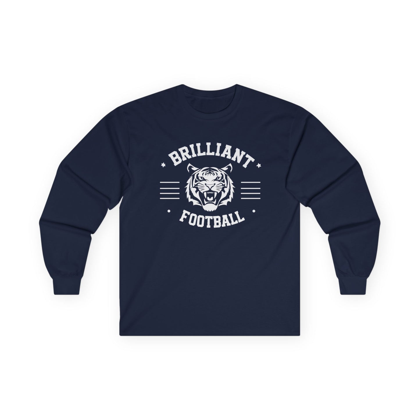 Adult Long Sleeve Tee \ Brilliant Tigers Football \ BTF2