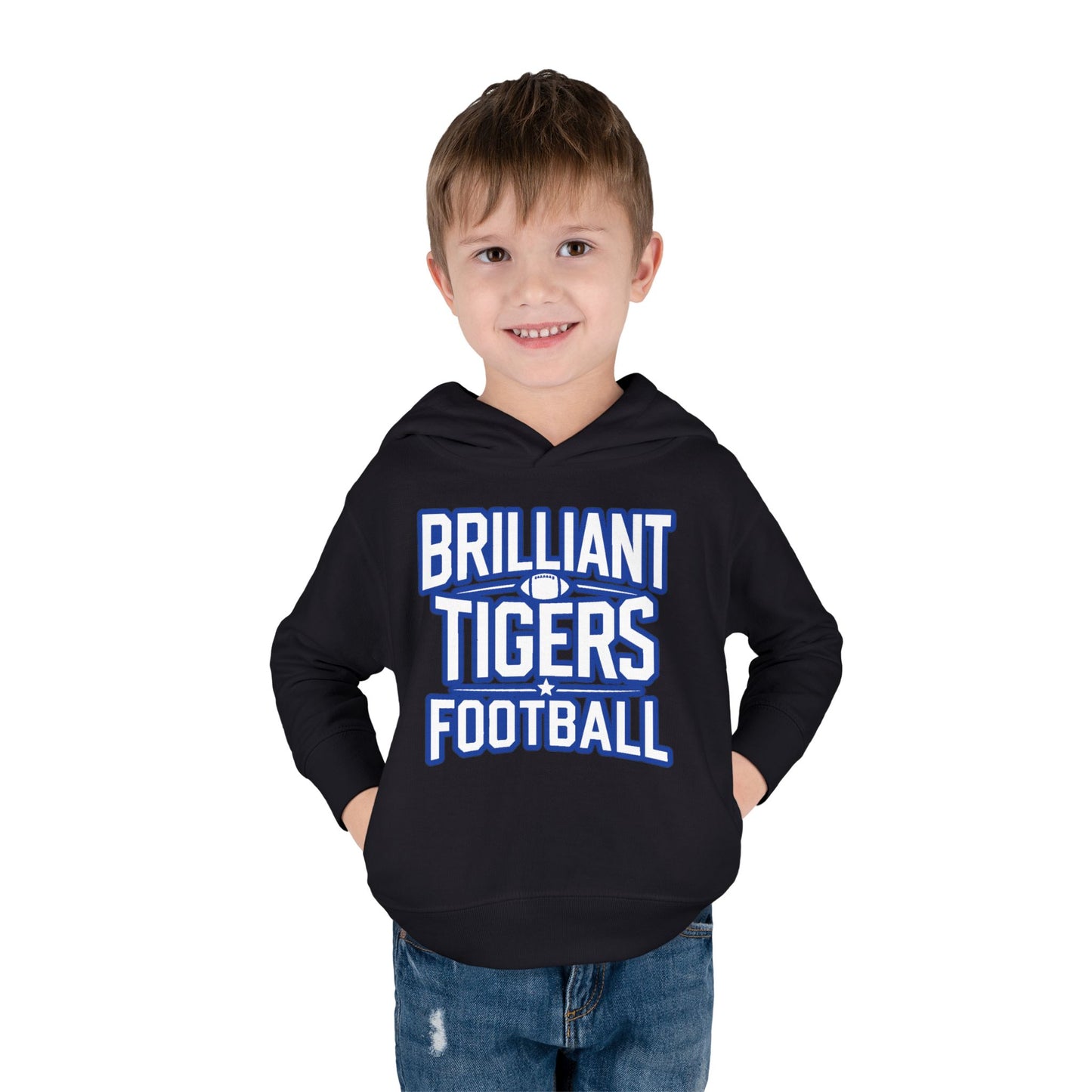 Toddler Hoodie Sweatshirt \ Brilliant Tigers Football \ BTF1