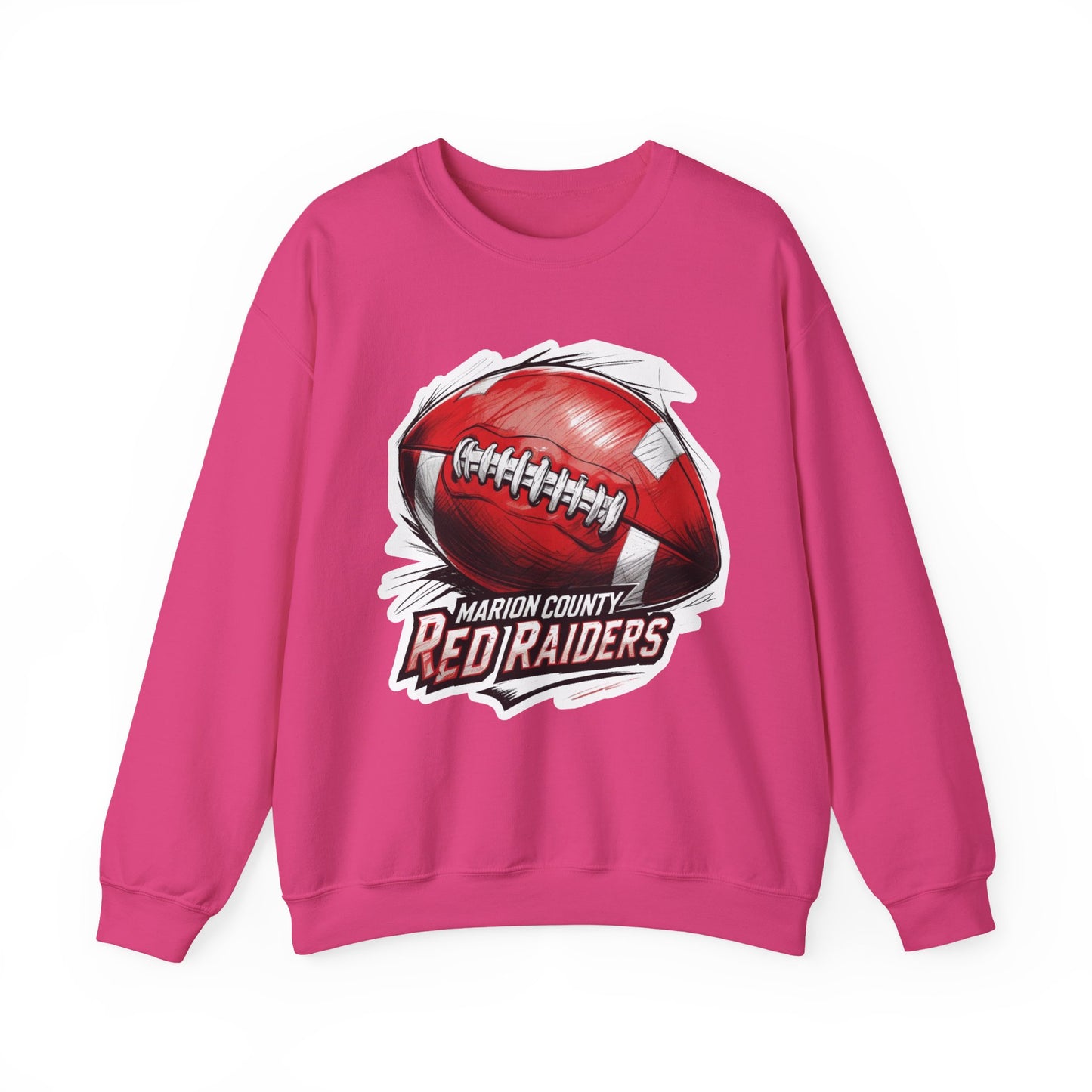 Adult Crewneck Sweatshirt \ Marion County Red Raiders Football \ MCF1
