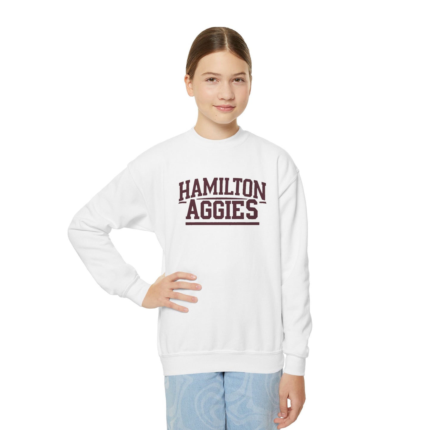 Youth Crewneck Sweatshirt \ Hamilton Aggies \ HA2