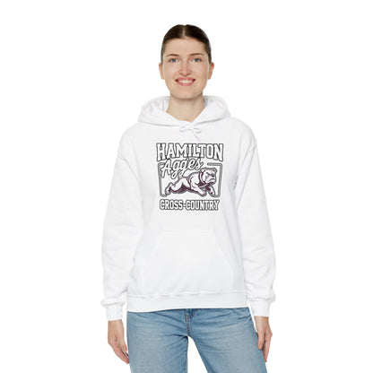 Adult Hoodie Sweatshirt \ Hamilton Aggies Cross-Country \ HCC2