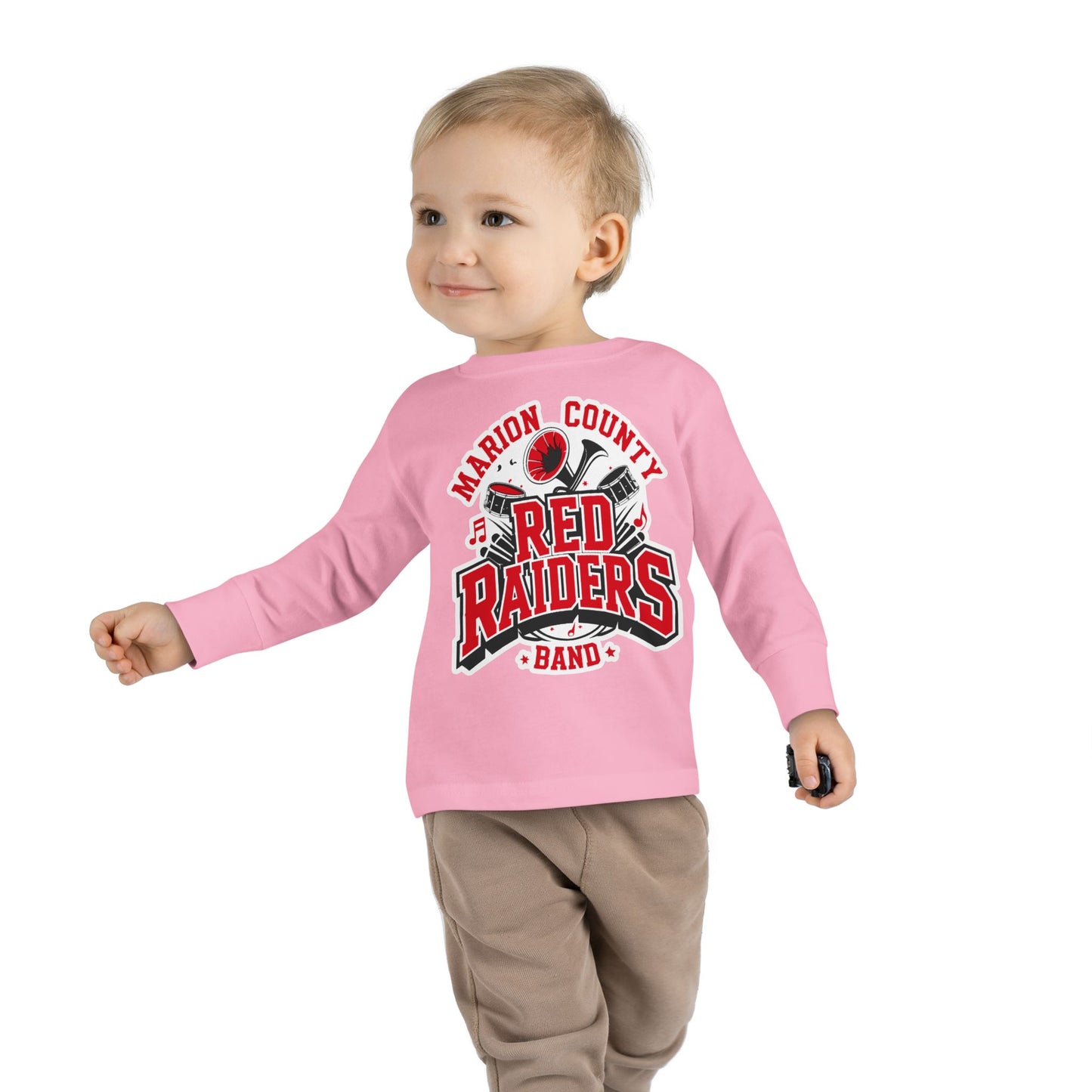 Toddler Long Sleeve Tee \ Marion County Red Raiders Band \ MCB2