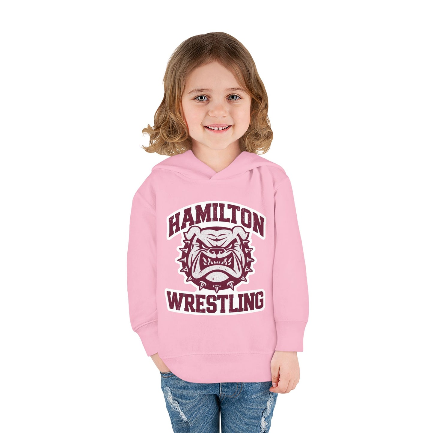 Toddler Hoodie Sweatshirt \ Hamilton Aggies Wrestling \ HAW2