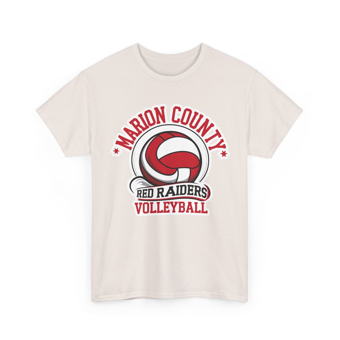 Adult Tee \ Marion County Red Raiders Volleyball \ MCV1