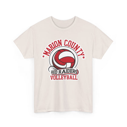Adult Tee \ Marion County Red Raiders Volleyball \ MCV1