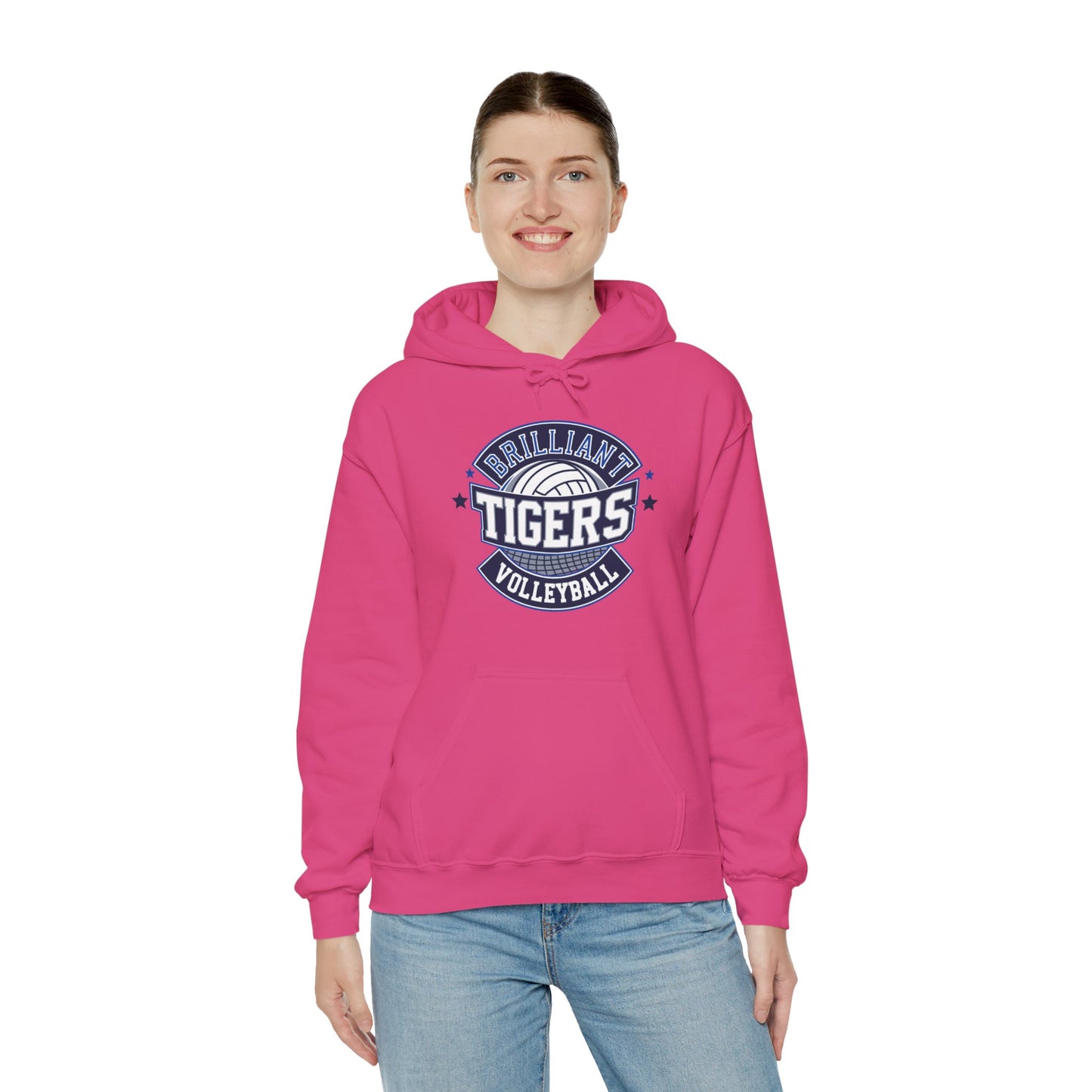 Adult Hoodie Sweatshirt \ Brilliant Tigers Volleyball \ BTV1