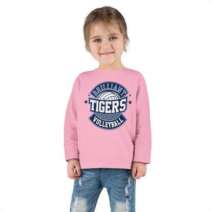 Toddler Long Sleeve Tee \ Brilliant Tigers Volleyball \ BTV1