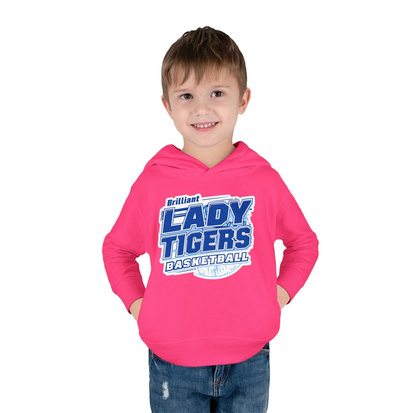 Toddler Hoodie Sweatshirt \ Brilliant Tigers Basketball \ BTBKG2
