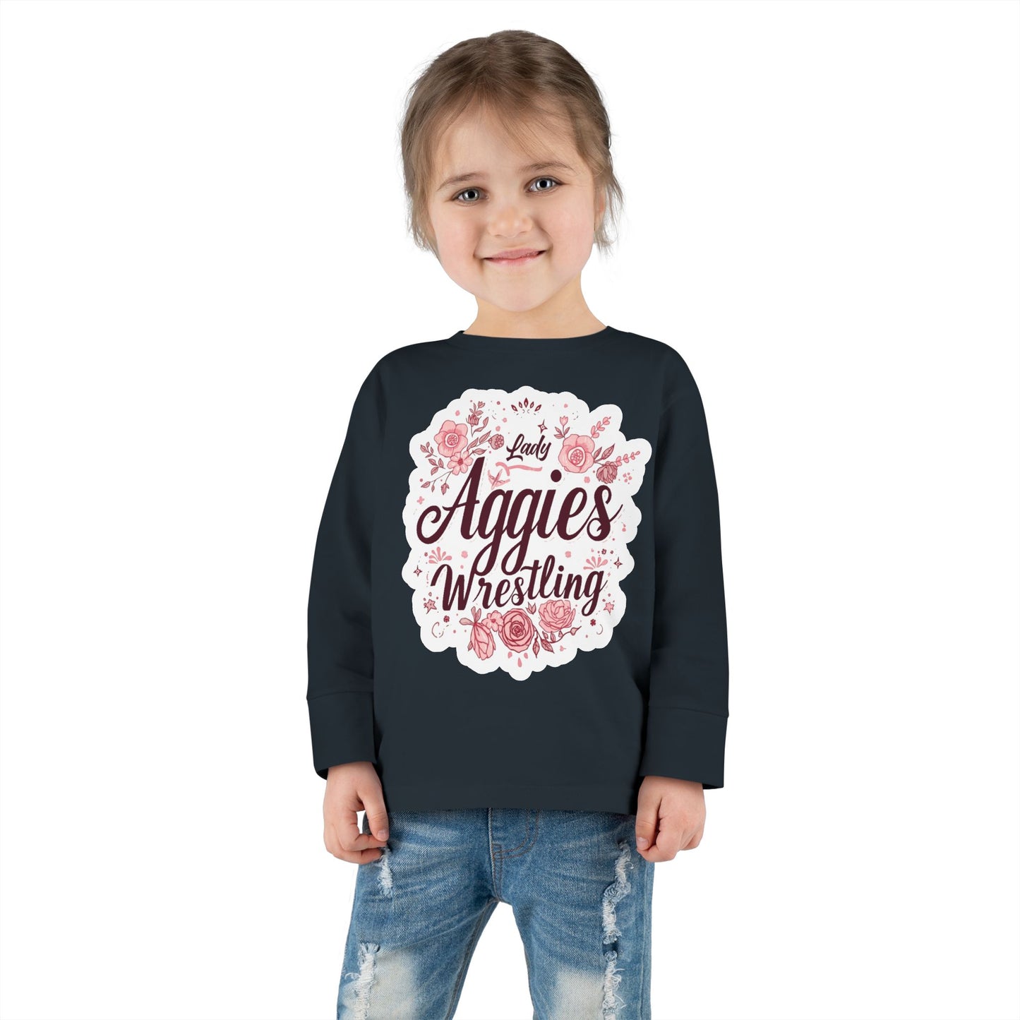 Toddler Long Sleeve Tee \ Hamilton Aggies Wrestling \ HAWG1