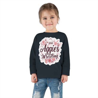 Toddler Long Sleeve Tee \ Hamilton Aggies Wrestling \ HAWG1