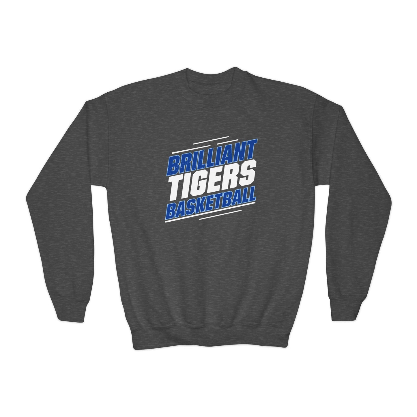 Youth Crewneck Sweatshirt \ Brilliant Tigers Basketball \ BTBK2