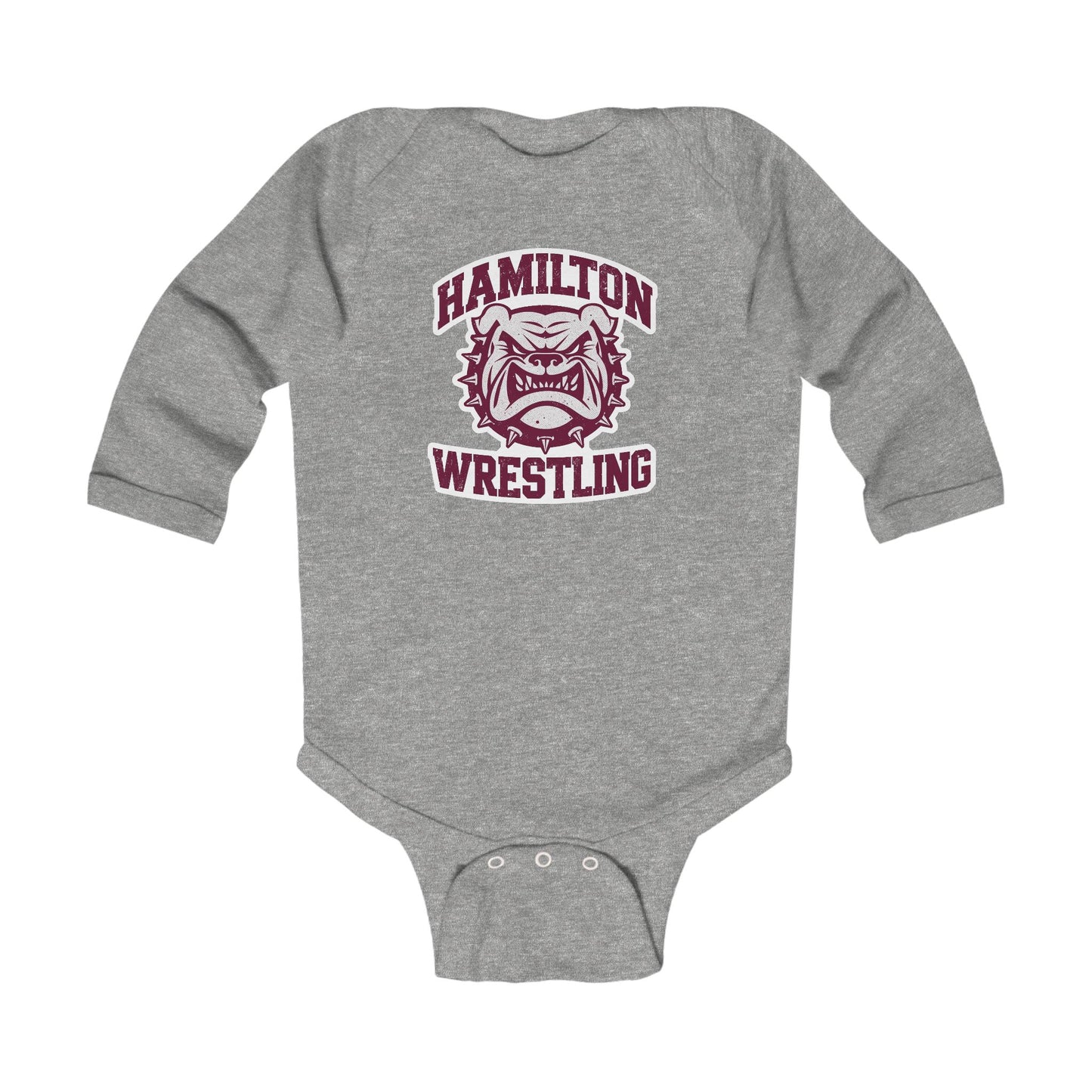 Long Sleeve Baby Bodysuit \ Hamilton Aggies Wrestling \ HAW2