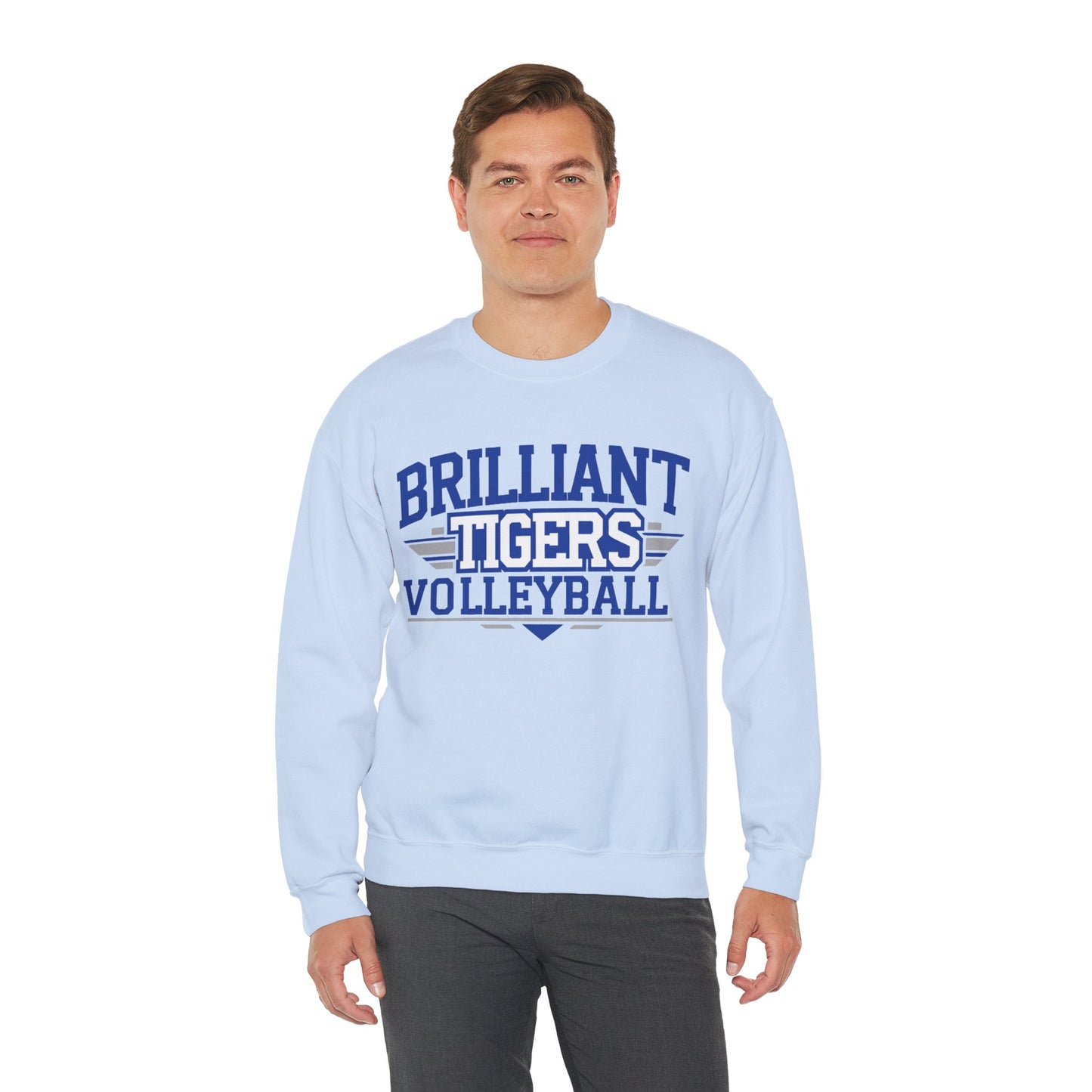 Adult Crewneck Sweatshirt \ Brilliant Tigers Volleyball \ BTV2