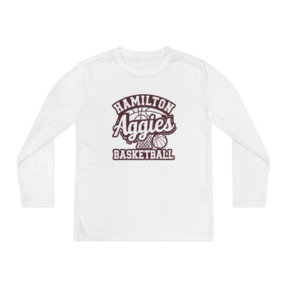 Youth Long Sleeve Tee \ Hamilton Aggies Basketball \ HABBG1