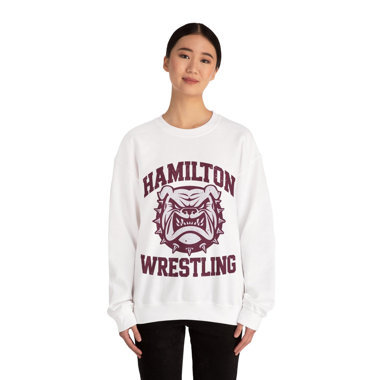 Adult Crewneck Sweatshirt \ Hamilton Aggies Wrestling \ HAW2