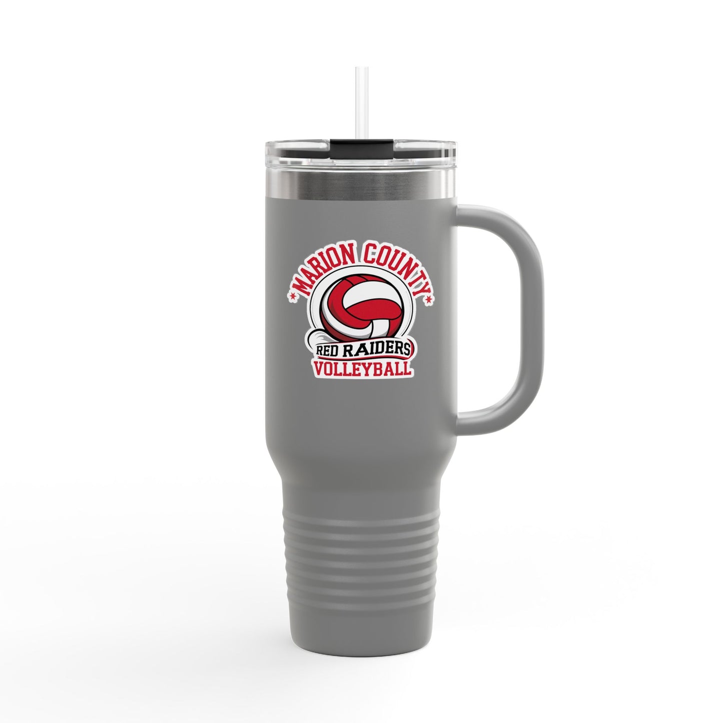 40oz Insulated Tumbler \ Marion County Red Raiders Volleyball \ MCV1