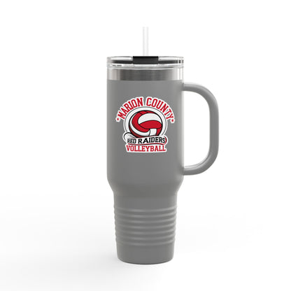 40oz Insulated Tumbler \ Marion County Red Raiders Volleyball \ MCV1