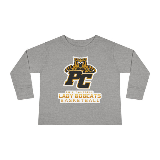 Toddler Long Sleeve Tee \ Phil Campbell Bobcats Basketball \ PCBBKG1