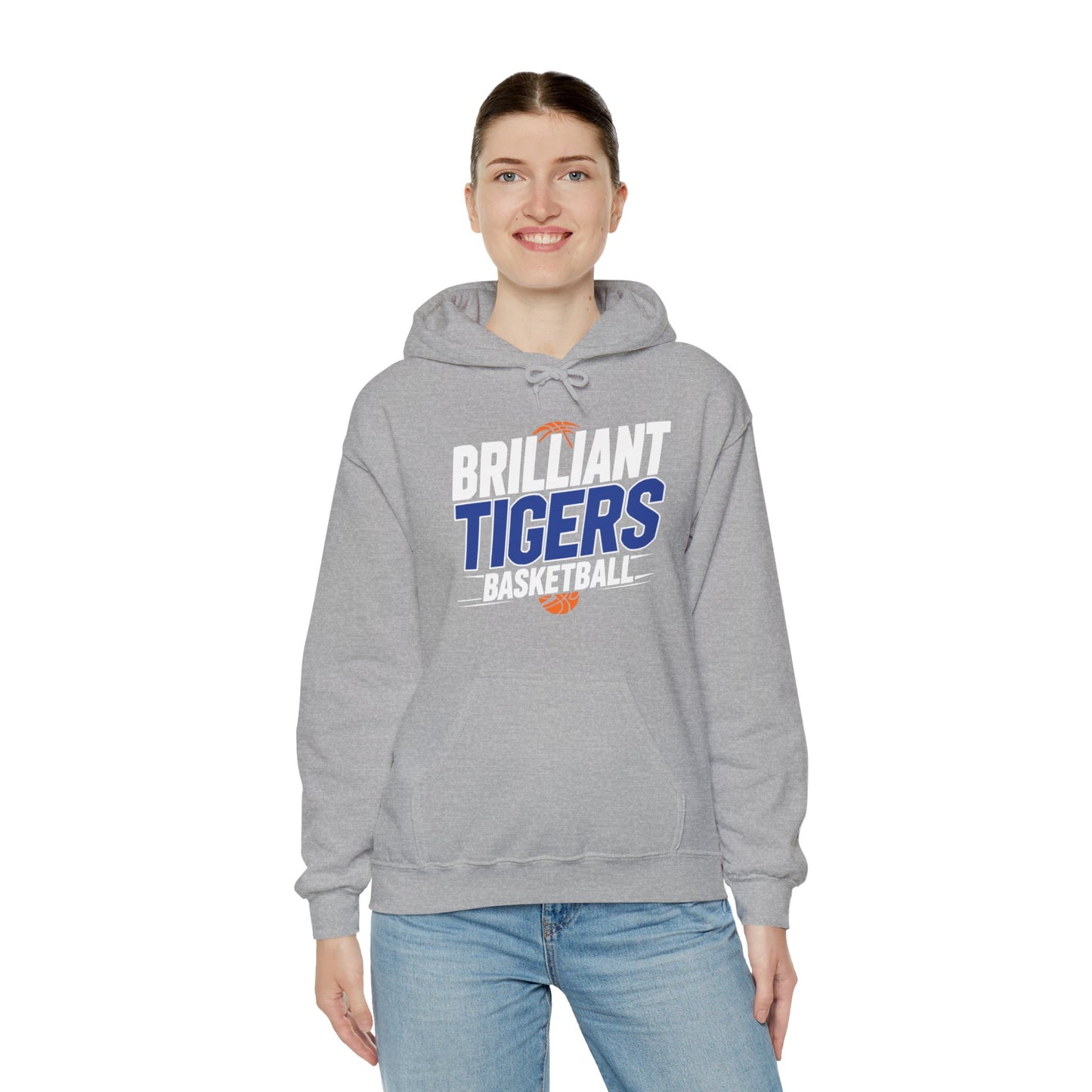 Adult Hoodie Sweatshirt \ Brilliant Tigers Basketball \ BTBK1