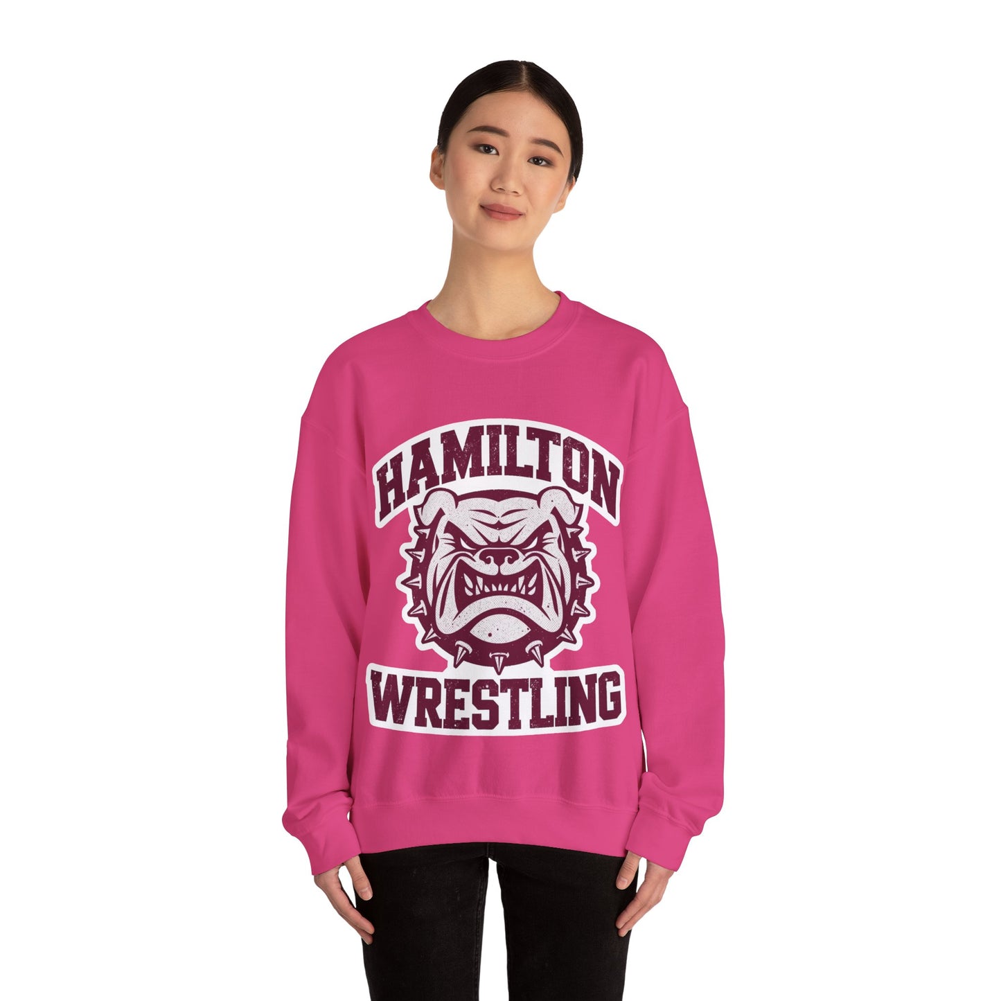 Adult Crewneck Sweatshirt \ Hamilton Aggies Wrestling \ HAW2