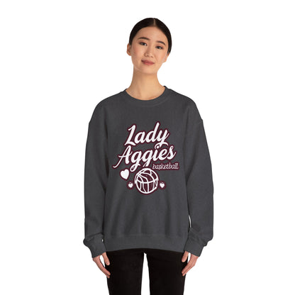 Adult Crewneck Sweatshirt \ Hamilton Aggies Basketball \ HABKG2