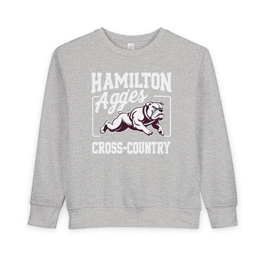 Toddler Crewneck Sweatshirt \ Hamilton Aggies Cross-Country \ HCC2