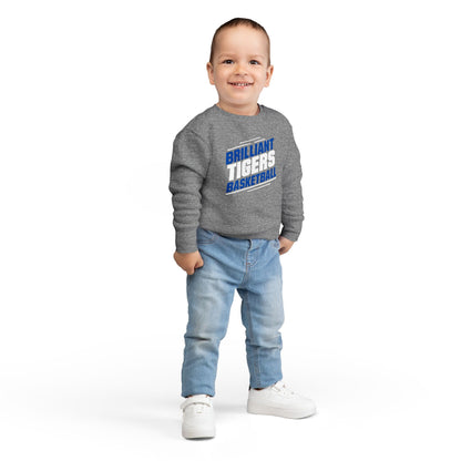 Toddler Crewneck Sweatshirt \ Brilliant Tigers Basketball \ BTBK2