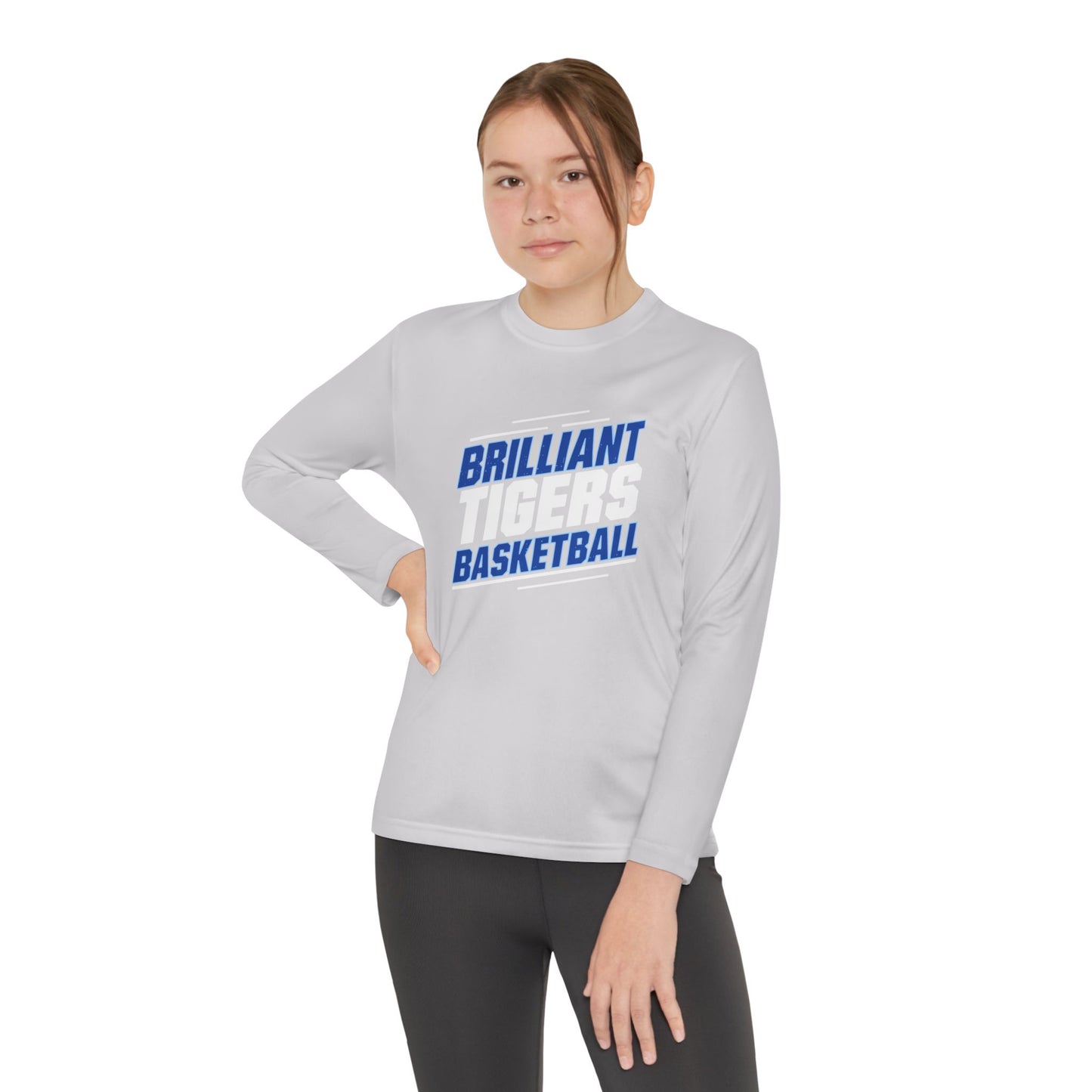 Youth Long Sleeve Tee \ Brilliant Tigers Basketball \ BTBK2