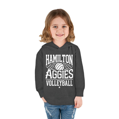 Toddler Hoodie Sweatshirt \ Hamilton Aggies Volleyball \ HAV2