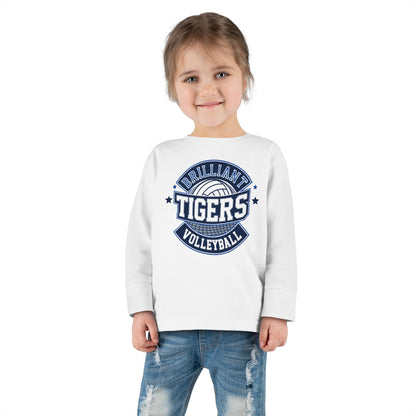 Toddler Long Sleeve Tee \ Brilliant Tigers Volleyball \ BTV1