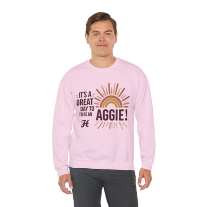 Adult Crewneck Sweatshirt \ It's a Great Day to be an Aggie! \ GDA1