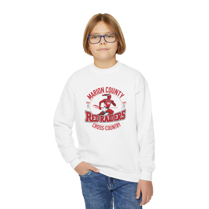 Youth Crewneck Sweatshirt \ Marion County Red Raiders Cross-Country \ MCCC2