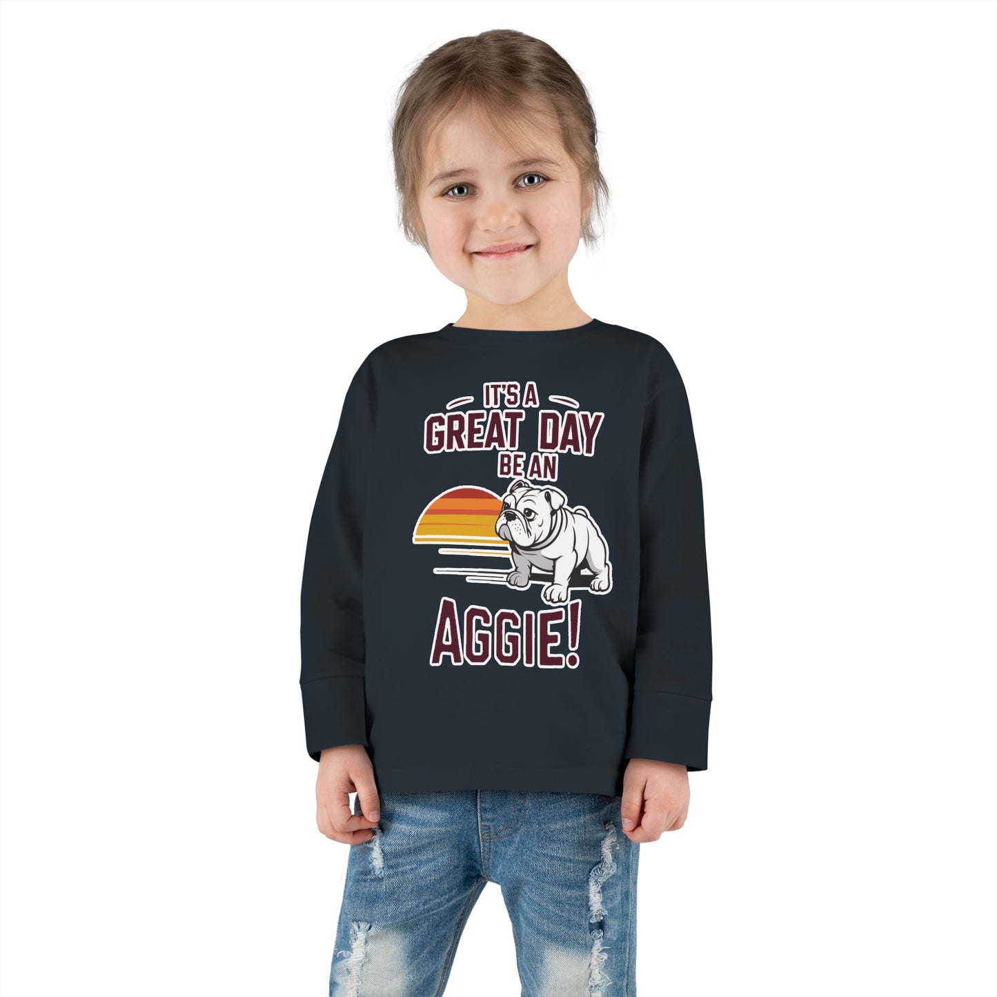 Toddler Long Sleeve Tee \ It's a Great Day to be an Aggie! \ GDA3